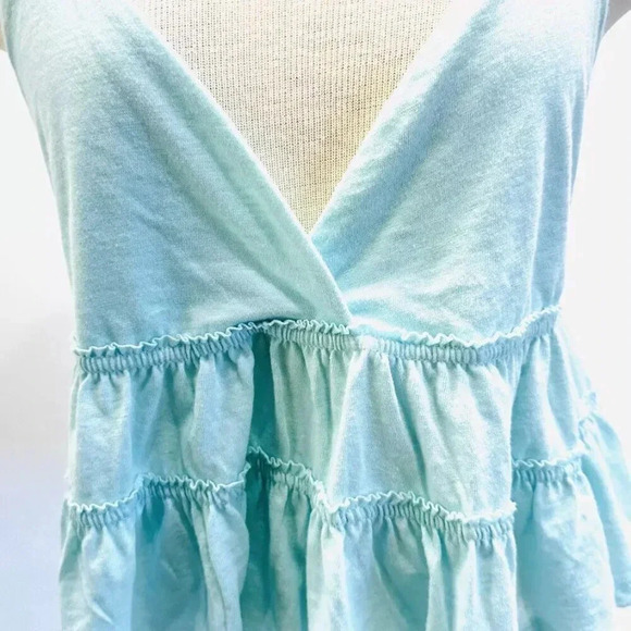 NWT SO GOODS FOR LIFE Juniors Sleeveless Straps Pullover V-Neck Blue Top Large - Picture 3 of 10